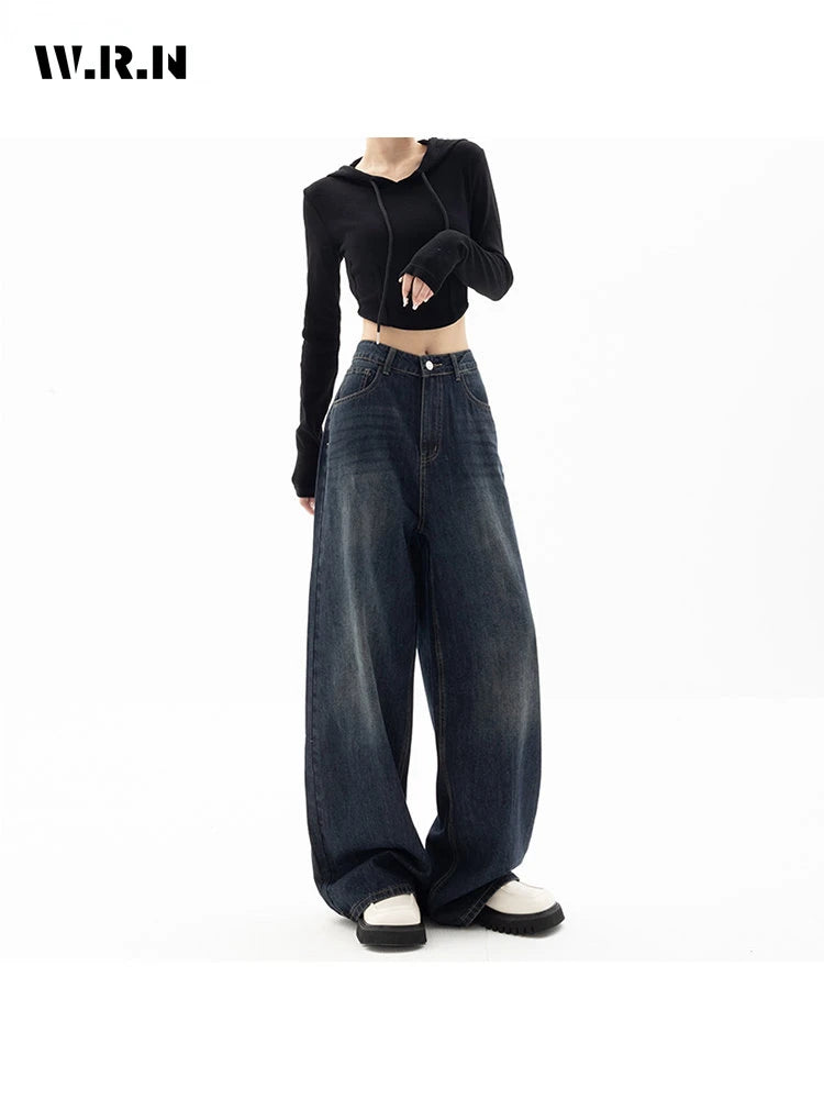Y2K Vintage High Waist Harajuku Loose Jeans Pants Korean Y2K Vintage High Waist Harajuku Loose Jeans Pants Korean